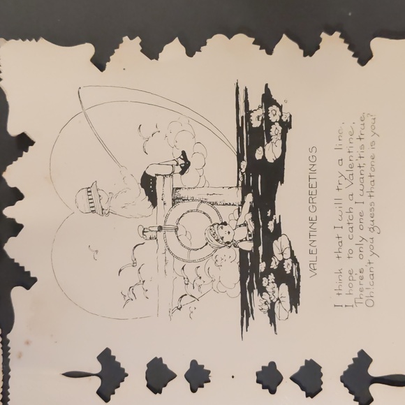 Antique Whitney Made Embossed Paper Lace Die Cut Valentine Cards (2) - Picture 10 of 11